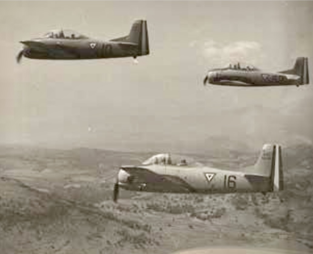 Mexican Air Force T-28As No. 910 and No. 916 in formation